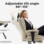 Office Chair Ergonomic 200 kg PU Leather Computer Chair with Lumbar Support and High Backrest, Ergonomic Desk Chair with Lift