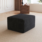 Sofa ottoman ,No Assembly Required,Black(Plush Corduroy Fabric) - Grand Goldman Shop