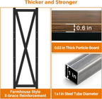 56.30'' Bakers Rack 4-Level Storage Shelves Metal and Wooden Kitchen Shelves, Kitchen Organizers and Storage, for Garage, Pantry, Bathroom, Closet ,33.50'' Length - Grand Goldman Shop