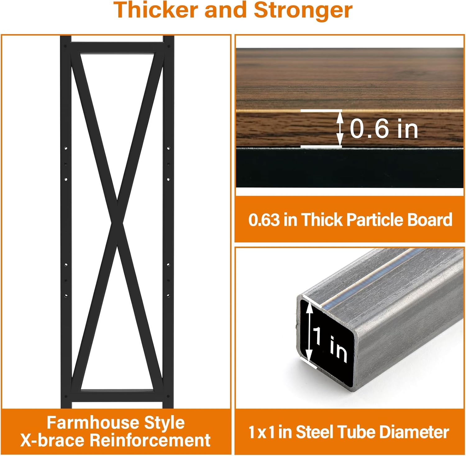 56.30'' Bakers Rack 4-Level Storage Shelves Metal and Wooden Kitchen Shelves, Kitchen Organizers and Storage, for Garage, Pantry, Bathroom, Closet ,33.50'' Length - Grand Goldman Shop
