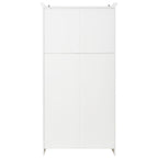 [Assembly Video Provided] TOPMAX 35.5x17.6x70.9inch Freestanding Kitchen Pantry Cabinet, Tall Storage Cabinet with 4 Doors, 2 Door Shelves, 8 Pull-out Trays and Adjustable Shelf for Dining Room, White - Grand Goldman Shop
