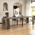 Modern Multifunctional Extendable Dining Table with Outlet, Space Saving Expanding Table with Storage for Party, Weddings, Meetings, Celebrations - Grand Goldman Shop