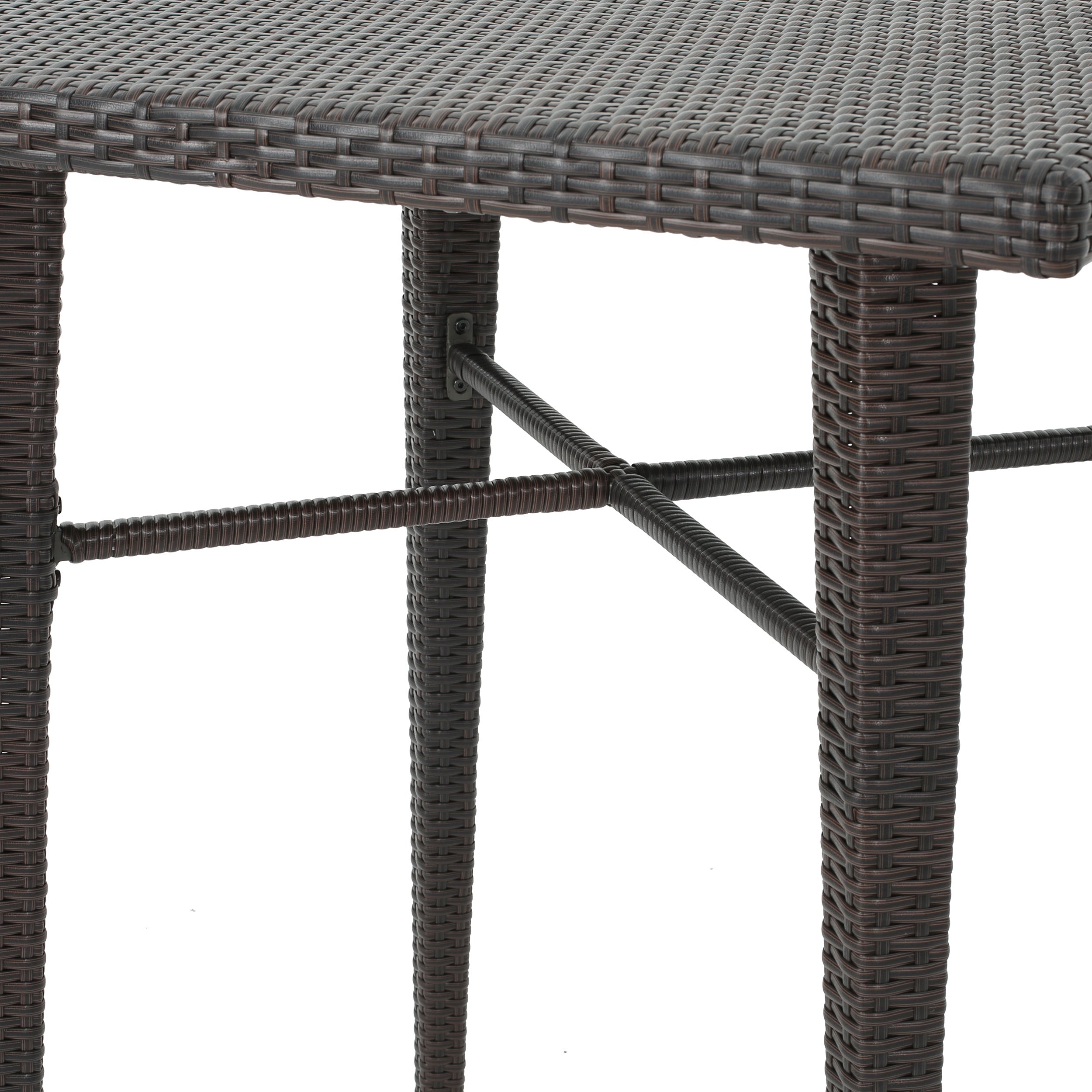 32' SQUARE WICKER BAR TABLE - Grand Goldman Shop