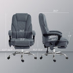 Vinsetto Massage Office Chair with Foot Rest, Executive Office Chair with 6 Vibration Point and Heat, Reclining Computer Chai
