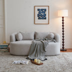 Sofa-in-a-Box, Memory Foam 2-Seater Couch, No Installation & Easy to Transport, Deep Seat Modern Sofa with chenille Fabric, Couch for Living Room, Bedroom, Apartment, Home Office,Gray - Grand Goldman Shop