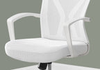 Office Chair, Adjustable Height, Swivel, Ergonomic, Armrests, Computer Desk, Work, White Mesh, Chrome Metal, Contemporary, Mo
