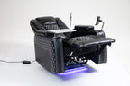 Power Zero Gravity Recliner with Multifunctional Features - Storage Armrest & Cup Holder - Laptop Table & Phone Holder- Reading Light & LED - Infinite Position Recline for Living Room & Office - Grand Goldman Shop