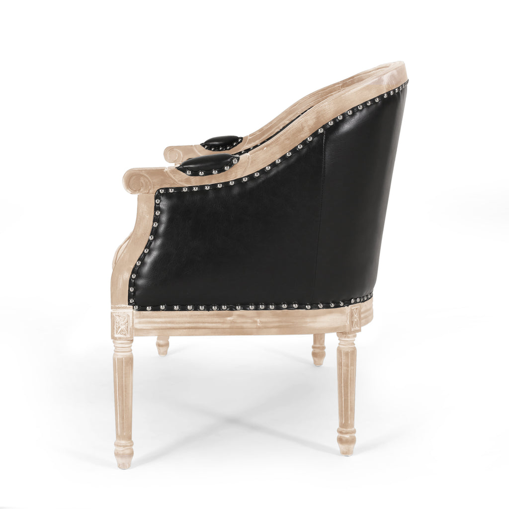 French Country Chesterfield Style Tufted Loveseat - Grand Goldman Shop
