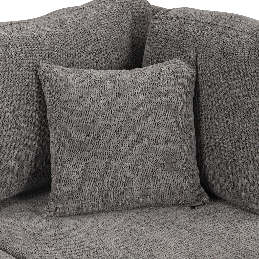 U-shaped Sectional Sofa Pull out Sofa Bed with USB Ports, Power Sockets, Storage Chaise, Light Gray Chenille, 108.6' - Grand Goldman Shop
