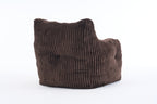 010-Soft Fluffy Corduroy Fabric Bean Bag Chair Filled With Memory Sponge,Brown - Grand Goldman Shop