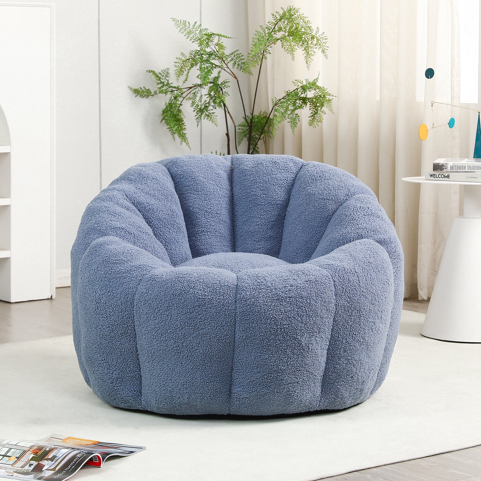 Bean Bag Chair, Bean Bag Sofa Chair with Armrests Stuffed High-Density Foam, Lazy Sofa Comfy Chairs BeanBag Chair for Adults in Living Room,Bedroom Reading - Grand Goldman Shop