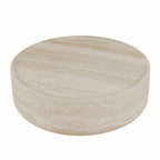 35.43'' Faux MARS Pattern Coffee Tables for Living Room Round Tea Faux Travertine Textured  table for Living Room, No Need Assembly. - Grand Goldman Shop