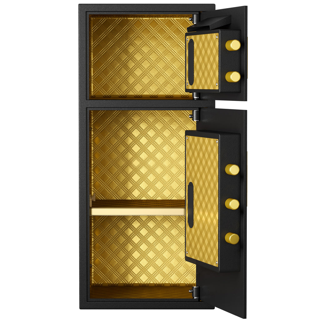 Large Double-door Coin-operated Safe,Digital Security Safe with Fireproof and Waterproof Bag,7.0 Cubic Feet Safe Box with Hid