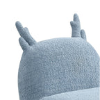 Chenille Upholstered Deer-Shaped Kids Chair, Blue | Premium Home Decor - Grand Goldman