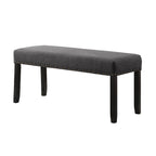 Biony Fabric Dining Bench with Nailhead Trim, Grey - Grand Goldman Shop