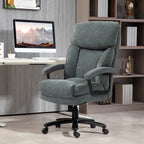 HOMCOM Big and Tall Office Chair, Up to 450 lbs. Heavy Duty High Back Desk Chair with Swivel Wheels, Executive Computer Chair