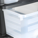 2 Pack Plastic Storage Drawers Storage Dresser Organizer Bins 6 Drawers - Grand Goldman Shop