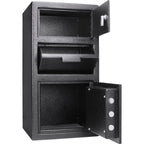 Steel Digital Keypad Large Locker Depository Safe in Black, 14 x 14 x 27.25 inches | Premium Home Decor - Grand Goldman