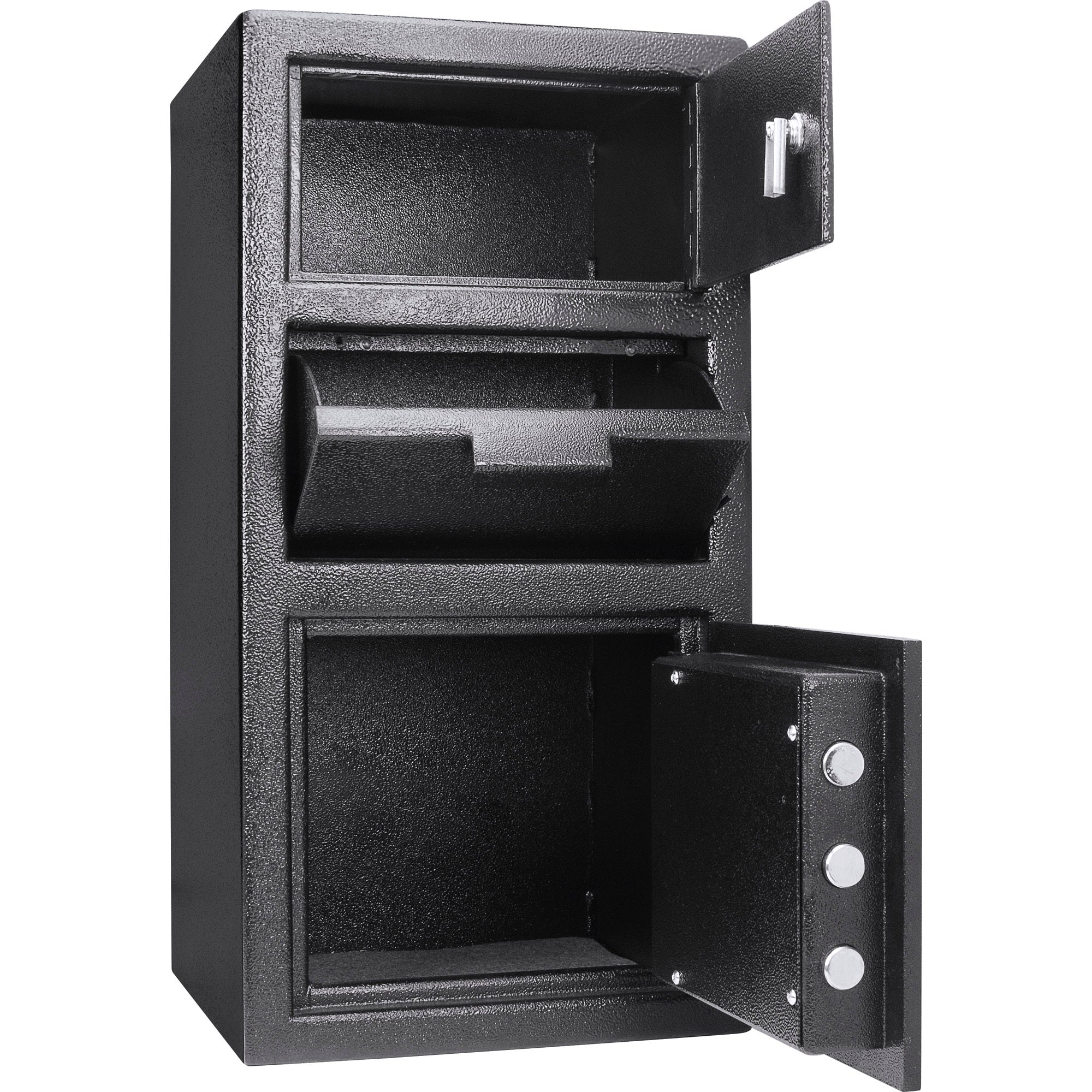 Steel Digital Keypad Large Locker Depository Safe in Black, 14 x 14 x 27.25 inches | Premium Home Decor - Grand Goldman