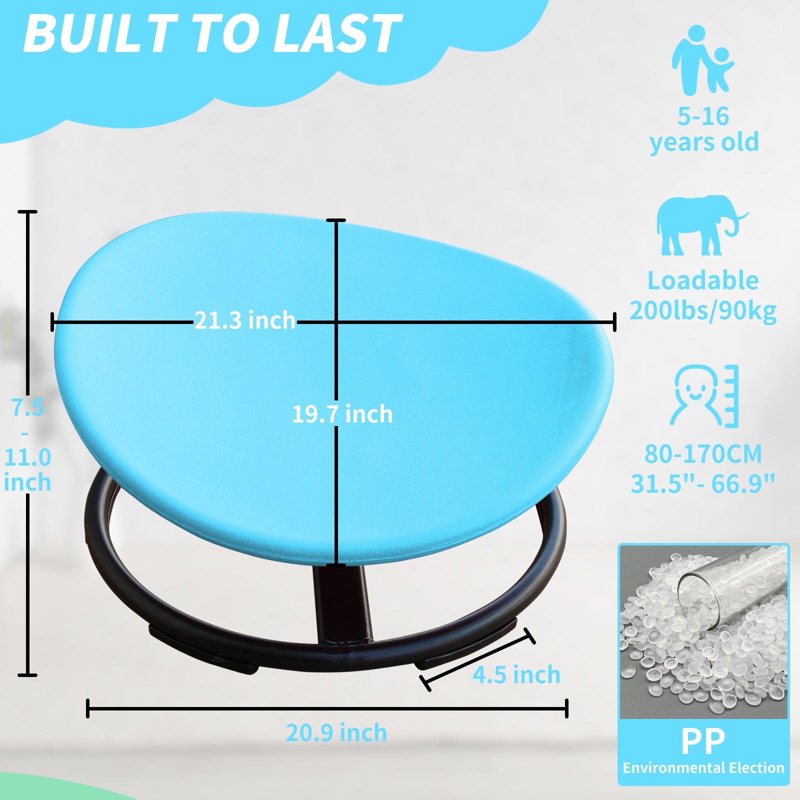 KIds Sensory Swivel Chair For Children With Autism, Sensory Toys For Children With ADHD, Training Body Coordination, For Focu