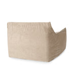 Allea Velveteen Bean Bag Chair with Armrests, Comfortable Velvet Seating, Taupe, 42x40x30 inches - Grand Goldman Shop