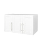 Stackable Wall Mounted Storage Cabinet, 15.75 'D x 35.43' W x 19.69 'H, White - Grand Goldman Shop