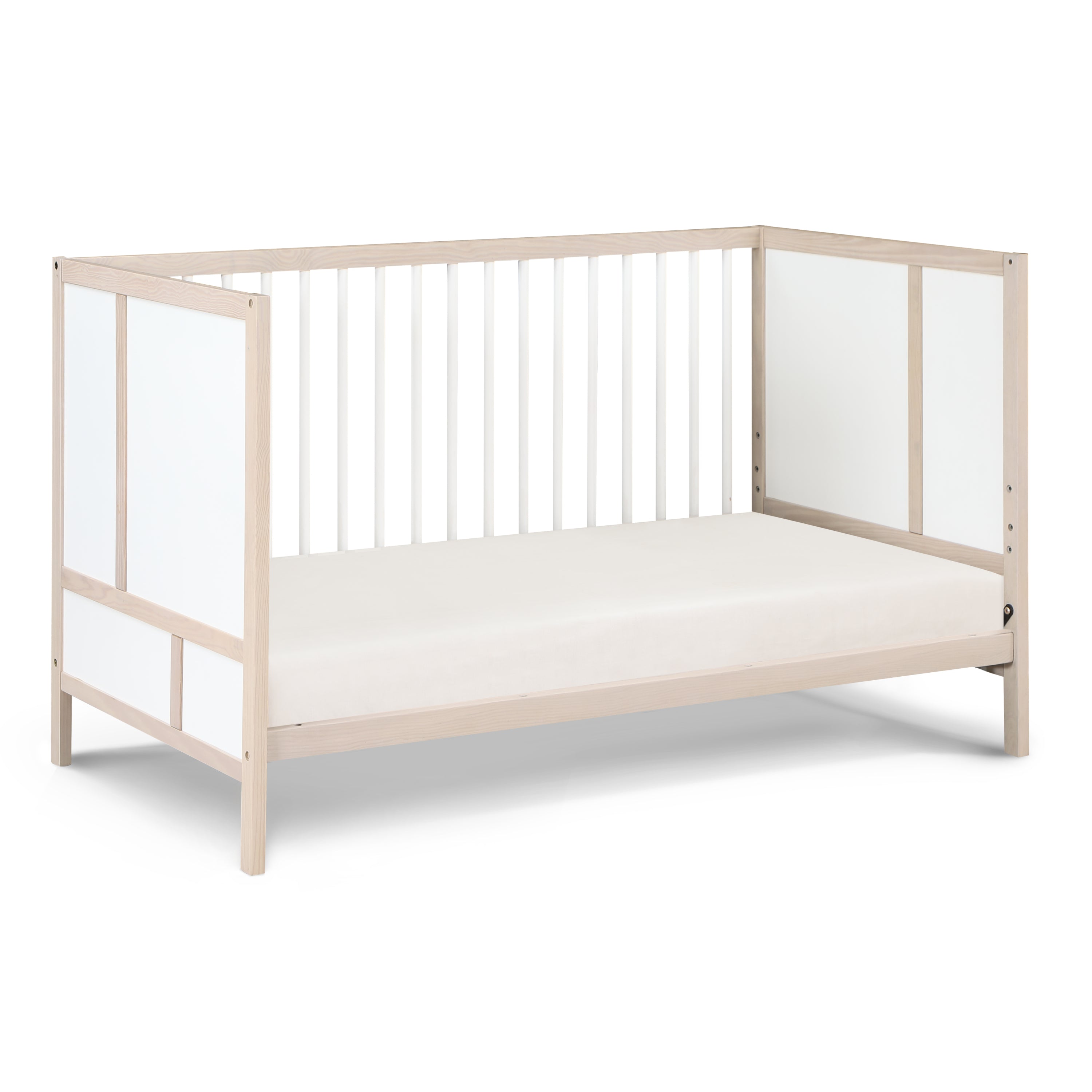 Pixie Finn 3-in-1 Crib in Washed Natural/White - Grand Goldman