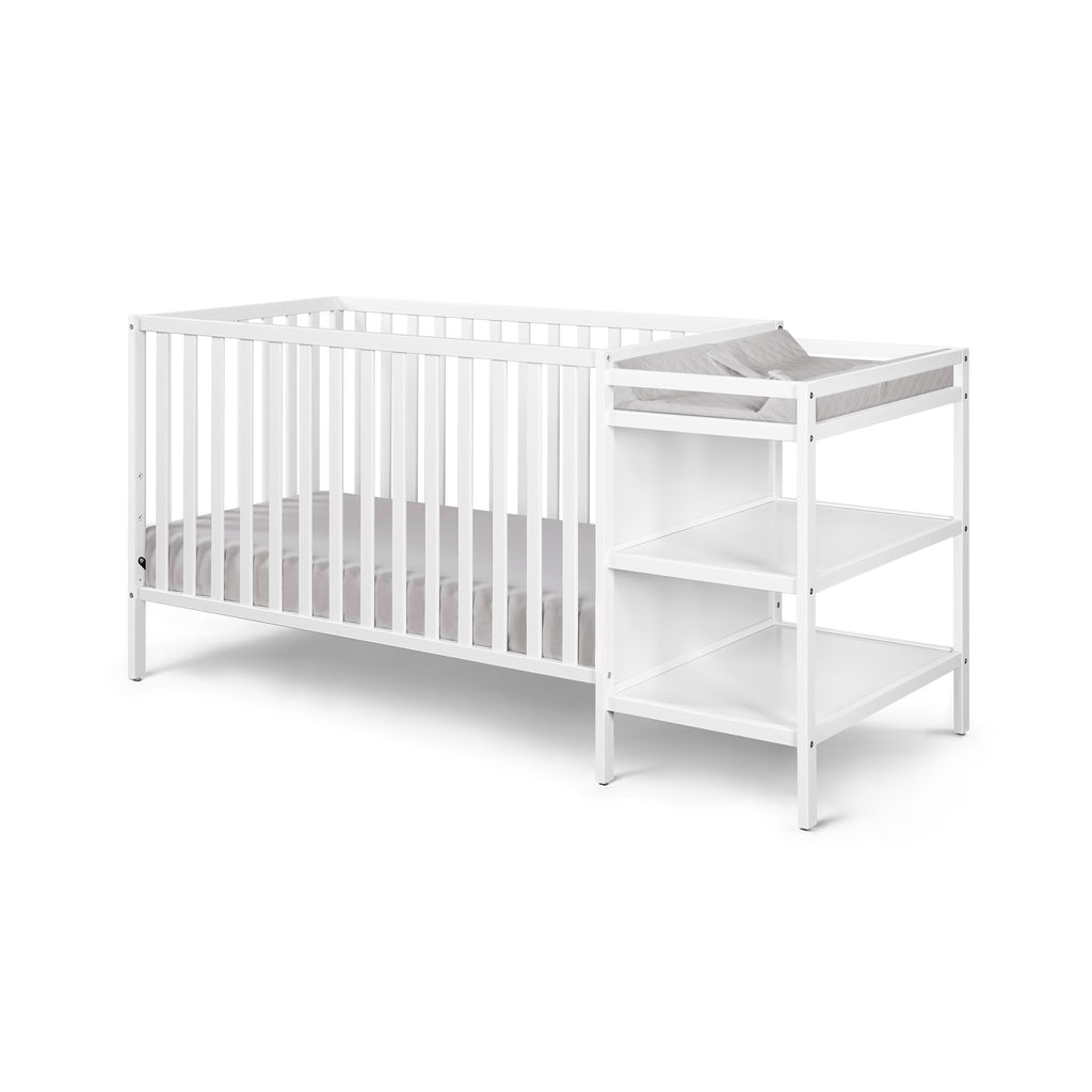 Palmer 3-in-1 Convertible Crib and Changer Combo White | Premium Home Decor - Grand Goldman