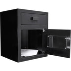 Digital Keypad Depository Safe Steel Construction Black 1.1 Cu Ft | Premium Home Decor - Grand Goldman