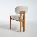 Modern Farmhouse Dining Chairs Set of 2 in Beige, Fabric Upholstered Wooden Kitchen Chairs with Ergonomic Backrest and Adjustable Feet, Rubber Wood Frame - Grand Goldman Shop