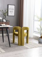 Contemporary Designed Velvet Fabric Upholstered Accent/Dining Chair /Barrel Side Chairs Kitchen Armchair for Living Room set of 2 (Olive Velvet) - Grand Goldman Shop