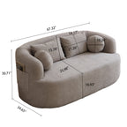 Sofa-in-a-Box, Memory Foam 2-Seater Couch, No Installation & Easy to Transport, Deep Seat Modern Sofa with chenille Fabric, Couch for Living Room, Bedroom, Apartment, Home Office,Gray - Grand Goldman Shop
