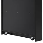 K&K 59.5' Kitchen Island with Extendable Dining Table, Kitchen Storage Table with Double-sided Storage, Kitchen Island with 2 Drawers, Power Outlet, Side Open Shelves, for Kitchen, Dining Room, Black - Grand Goldman Shop