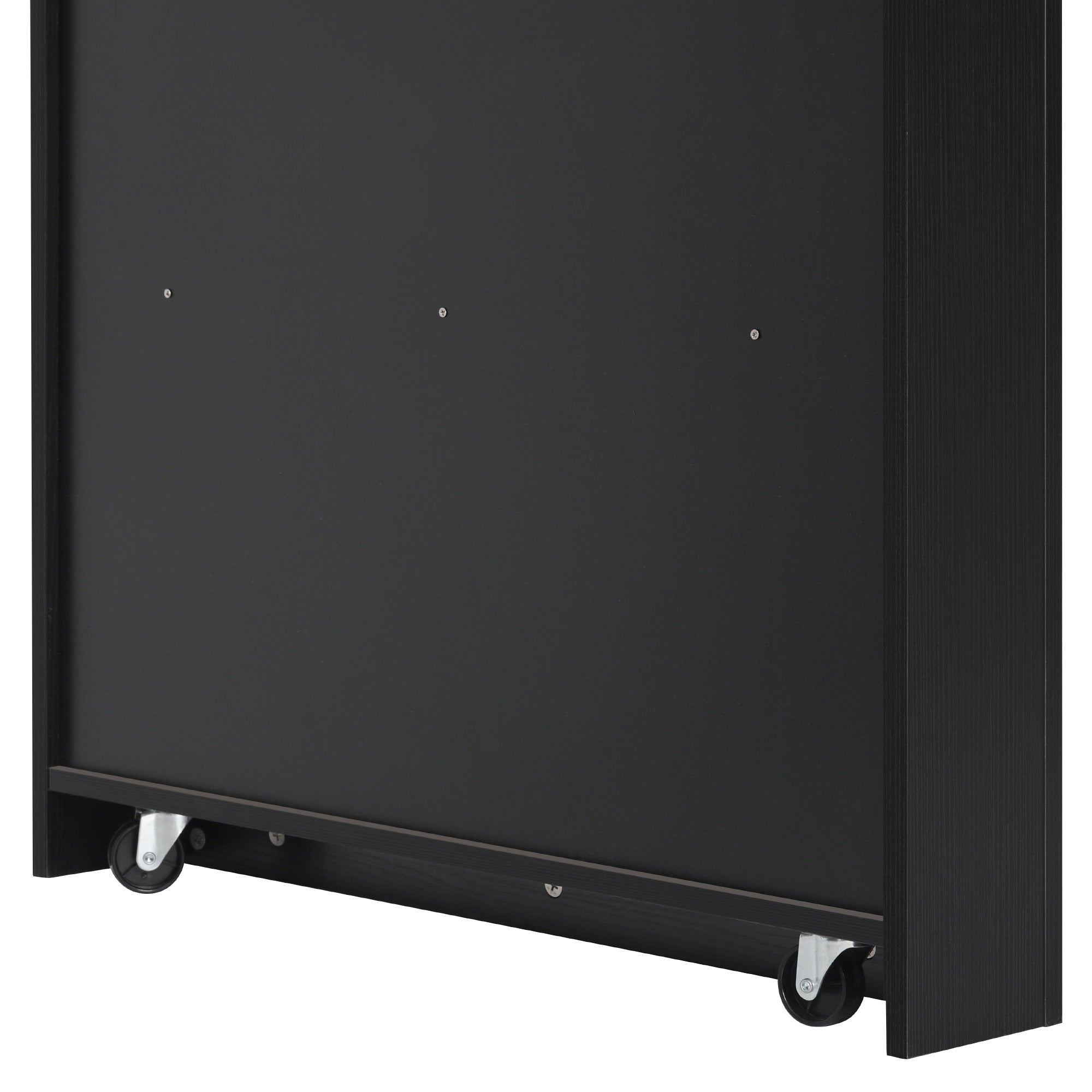 K&K 59.5' Kitchen Island with Extendable Dining Table, Kitchen Storage Table with Double-sided Storage, Kitchen Island with 2 Drawers, Power Outlet, Side Open Shelves, for Kitchen, Dining Room, Black - Grand Goldman Shop