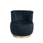 COOLMORE Swivel Barrel Chair, 360 Degree Round Armchair with Fluffy Velvet Upholstery for Living Room, Bedroom, Office - Grand Goldman Shop