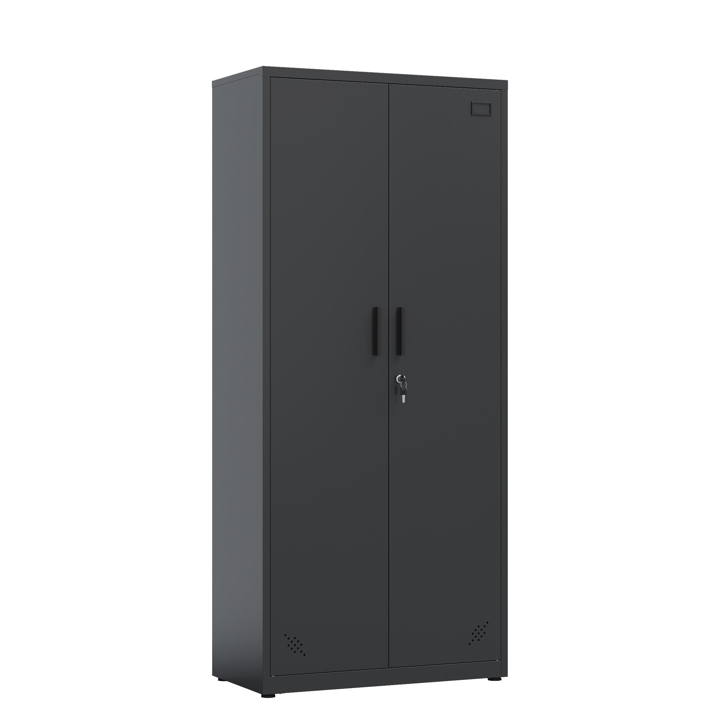 High Storage Cabinet with 2 Doors and 4 Partitions to Separate 5 Storage Spaces, Home/ Office Design - Grand Goldman