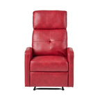 Contemporary Red PU Recliner Chair with Lever Mechanism - Grand Goldman Shop