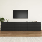 9 Drawer Dresser with No Handle Design, Modern Black Matte Wood Dresser for Bedroom, Storage Chest of Drawers for Living Room, Hallway, Entryway - Grand Goldman Shop