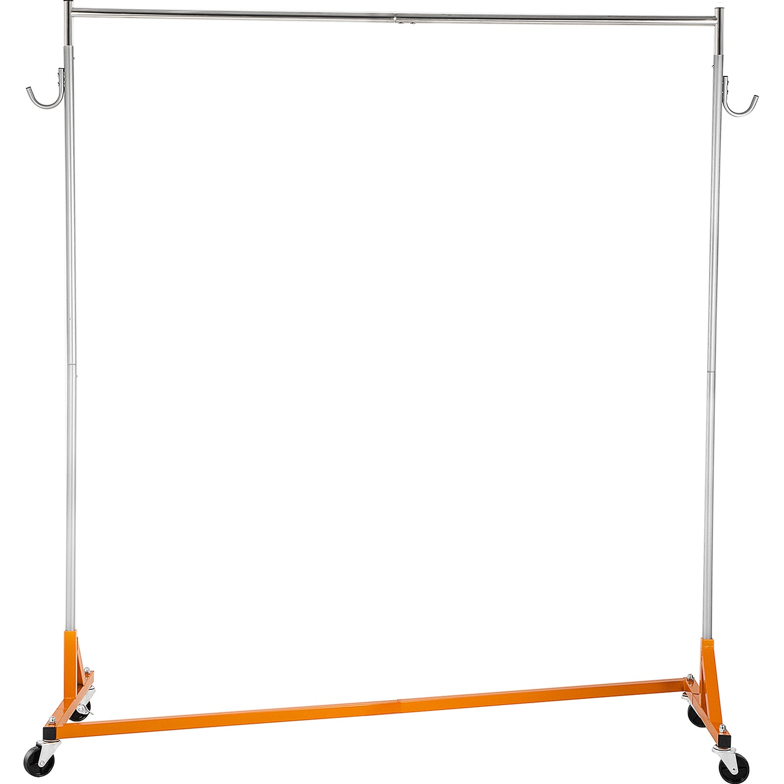 Z Rack, Industrial Grade Z Base Garment Rack, Height Adjustable Rolling Z Garment Rack, Sturdy Steel Z Base Clothing Rack w/ Lockable Casters for Home Garment Store Display Commercial Use Orange - Grand Goldman Shop