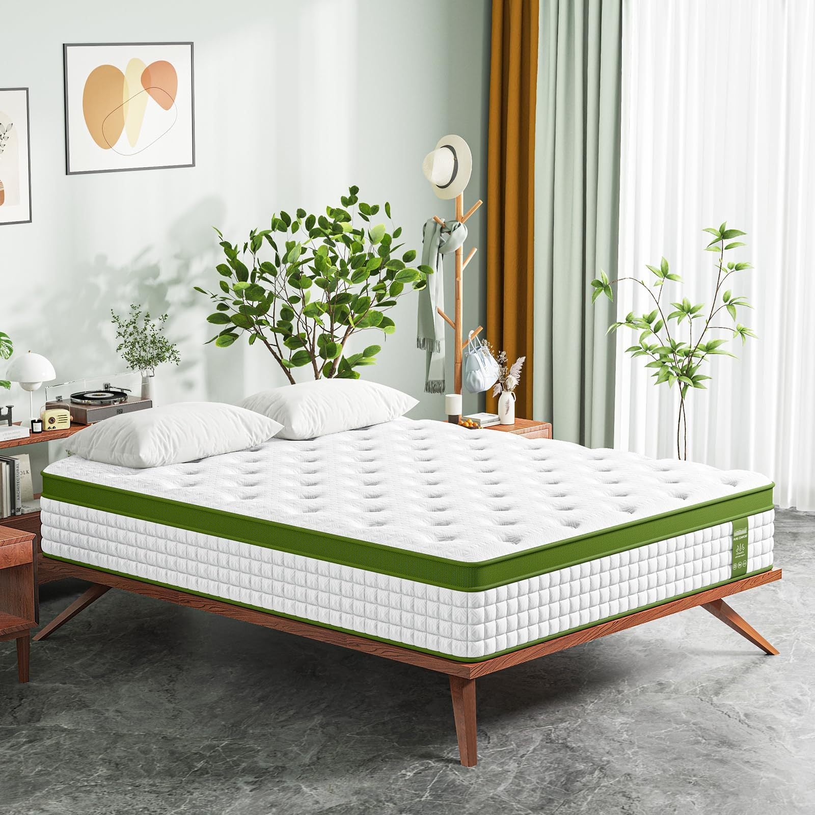 12' Queen Hybrid Mattress with Gel Memory Foam & Pocket Springs - Grand Goldman Shop