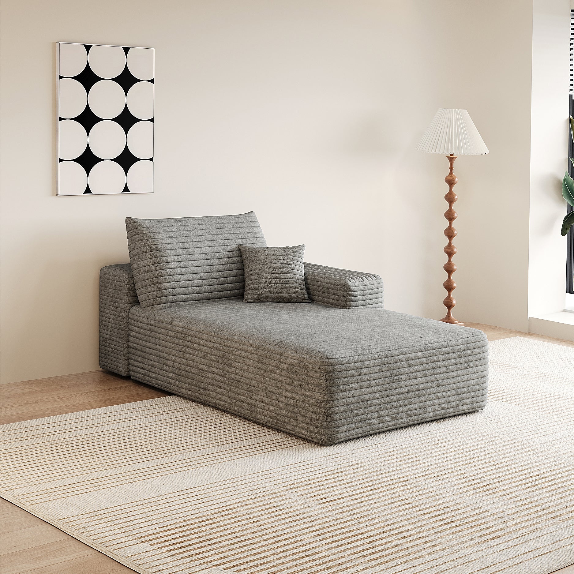 Y119-L-SLEEPER-GREY sofa left sleeper grey - Grand Goldman Shop