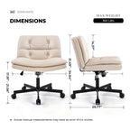 UPGRADE! Larger Size 360° Swivel Home Office Desk Chair with Wheels | Premium Home Decor - Grand Goldman