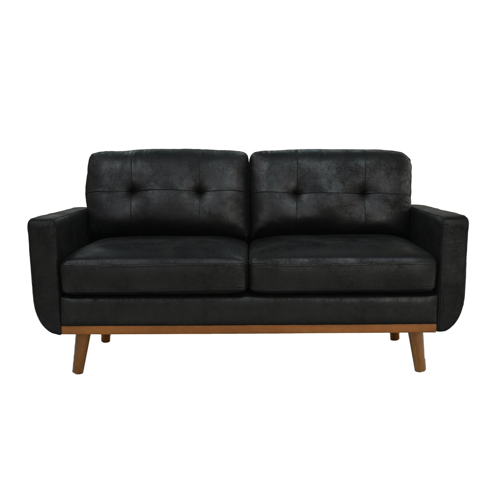 65-inch t Two-Seater Sofa in with Breathable Foil Fabric and Solid Wood Legs - Grand Goldman Shop