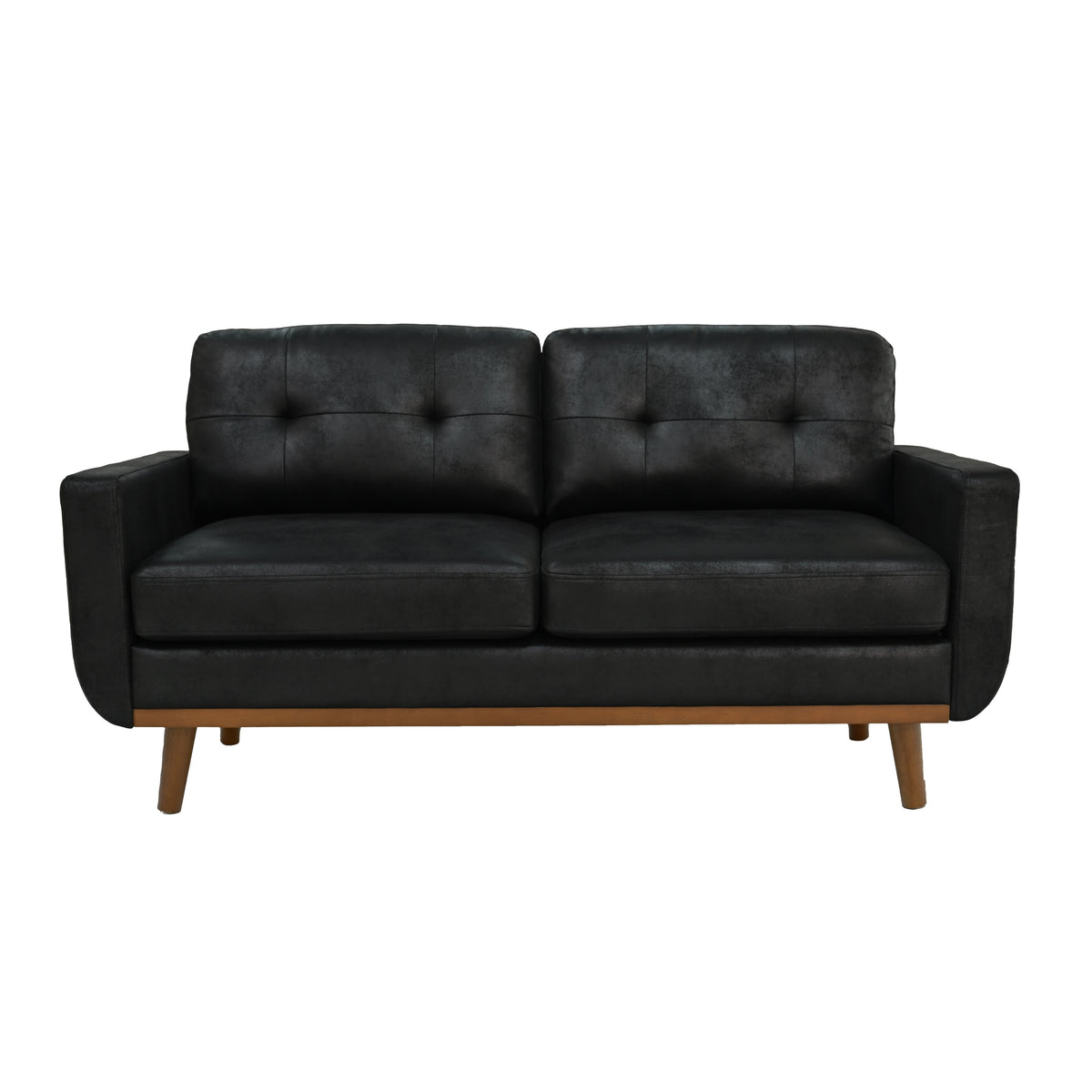 65-inch t Two-Seater Sofa in with Breathable Foil Fabric and Solid Wood Legs - Grand Goldman Shop
