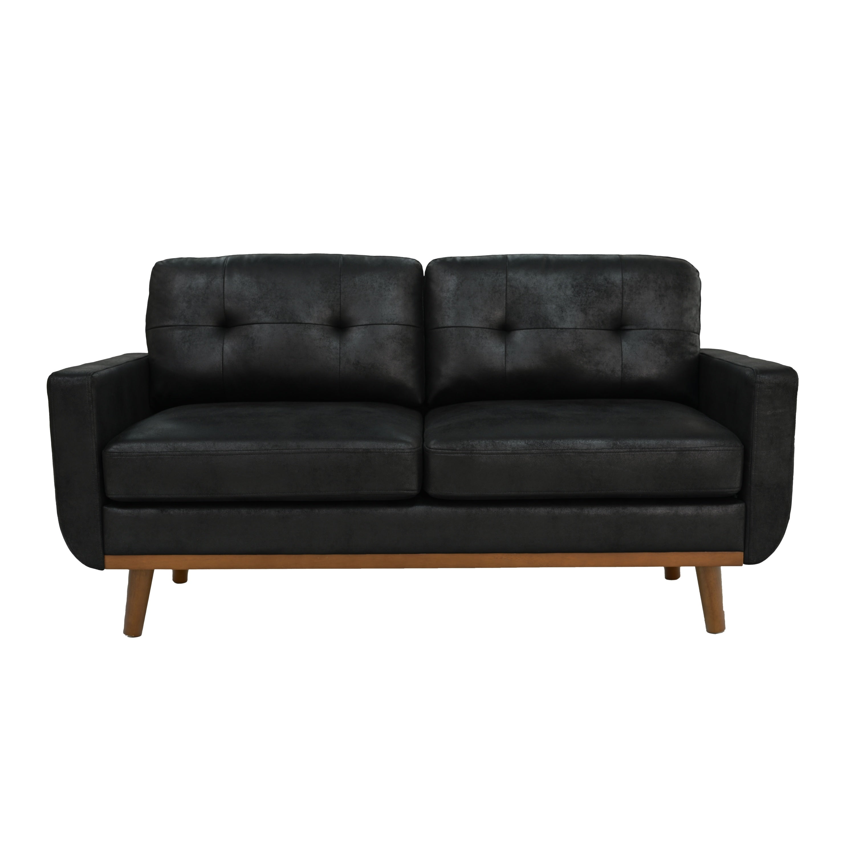 65-inch t Two-Seater Sofa in with Breathable Foil Fabric and Solid Wood Legs - Grand Goldman Shop