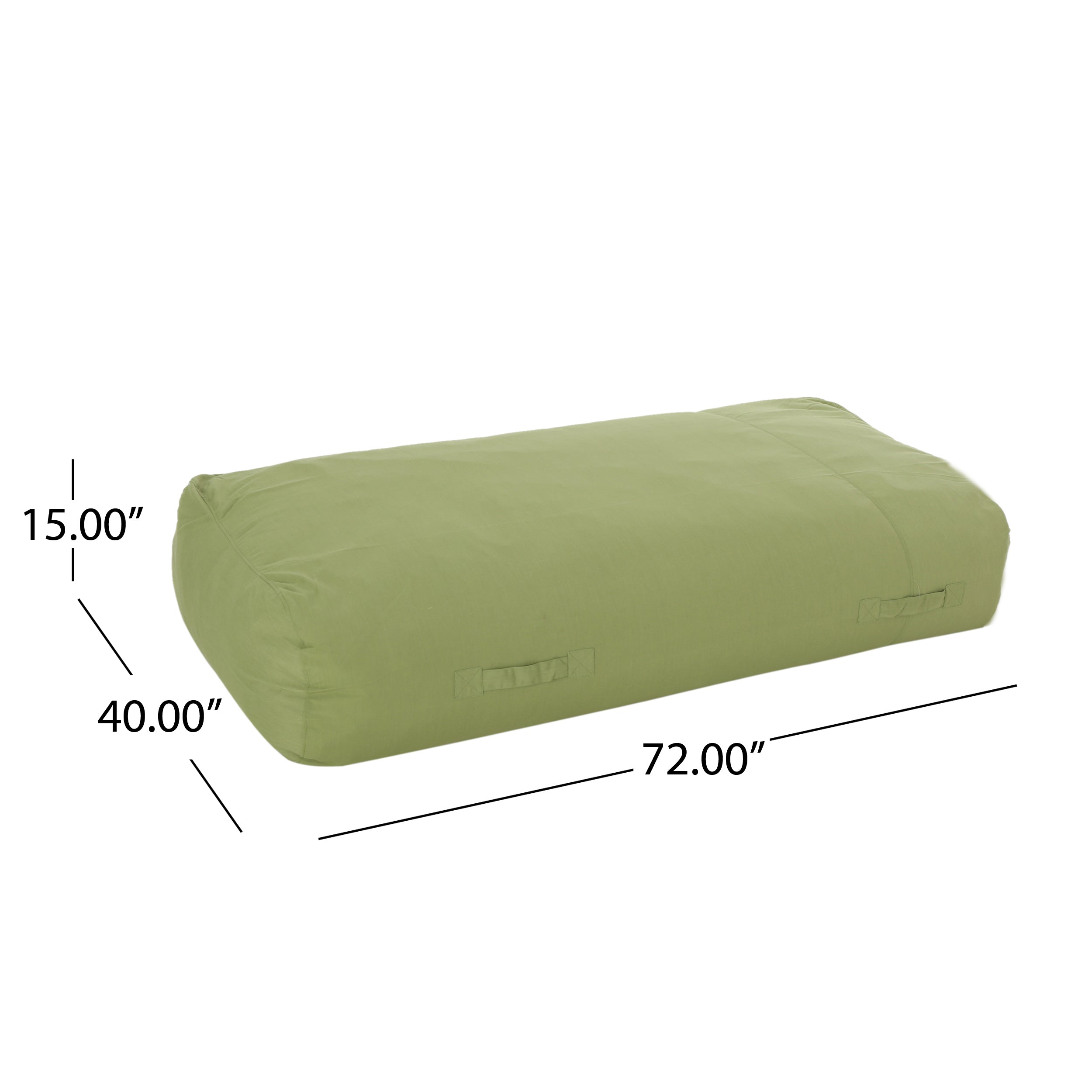 Kasper Water Resistant 6'x3' Lounger Bean Bag, Green, Waterproof Fabric, Rectangular Design - Grand Goldman Shop