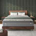 NapQueen Elite Series Machka 12 Inch Full Size Cooling Gel Memory Foam Hybrid Mattress in Grey+White, Foam+Spring, Designed for Pressure Relief and Orthopedic Support - Grand Goldman Shop