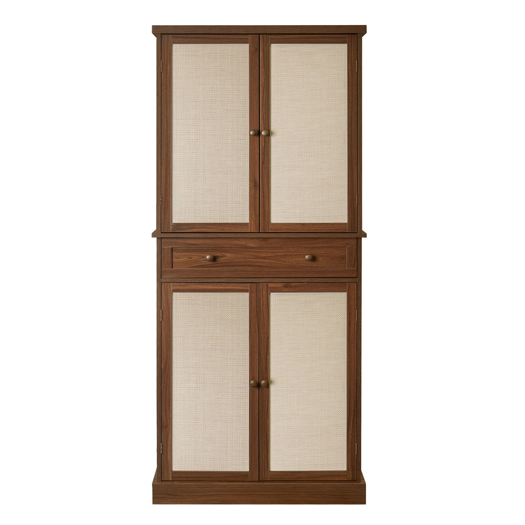 4 Door Cabinet with 1 Drawer, with 4 Adjustable Inner Shelves, Storage Cabinet - Grand Goldman Shop