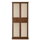 4 Door Cabinet with 1 Drawer, with 4 Adjustable Inner Shelves, Storage Cabinet - Grand Goldman Shop