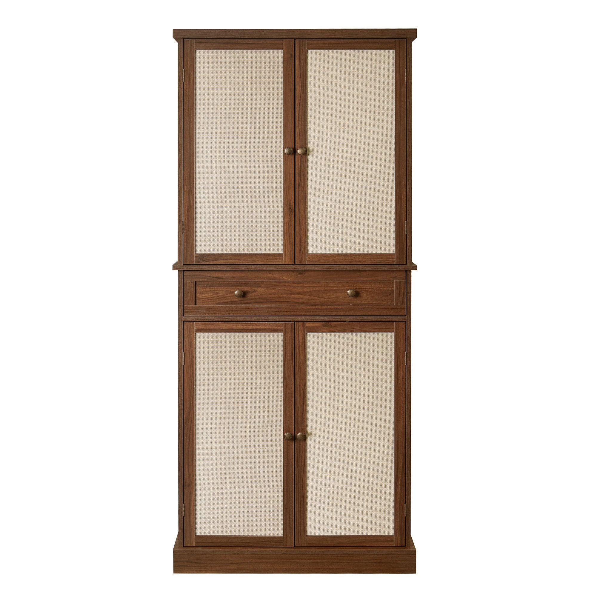 4 Door Cabinet with 1 Drawer, with 4 Adjustable Inner Shelves, Storage Cabinet - Grand Goldman Shop